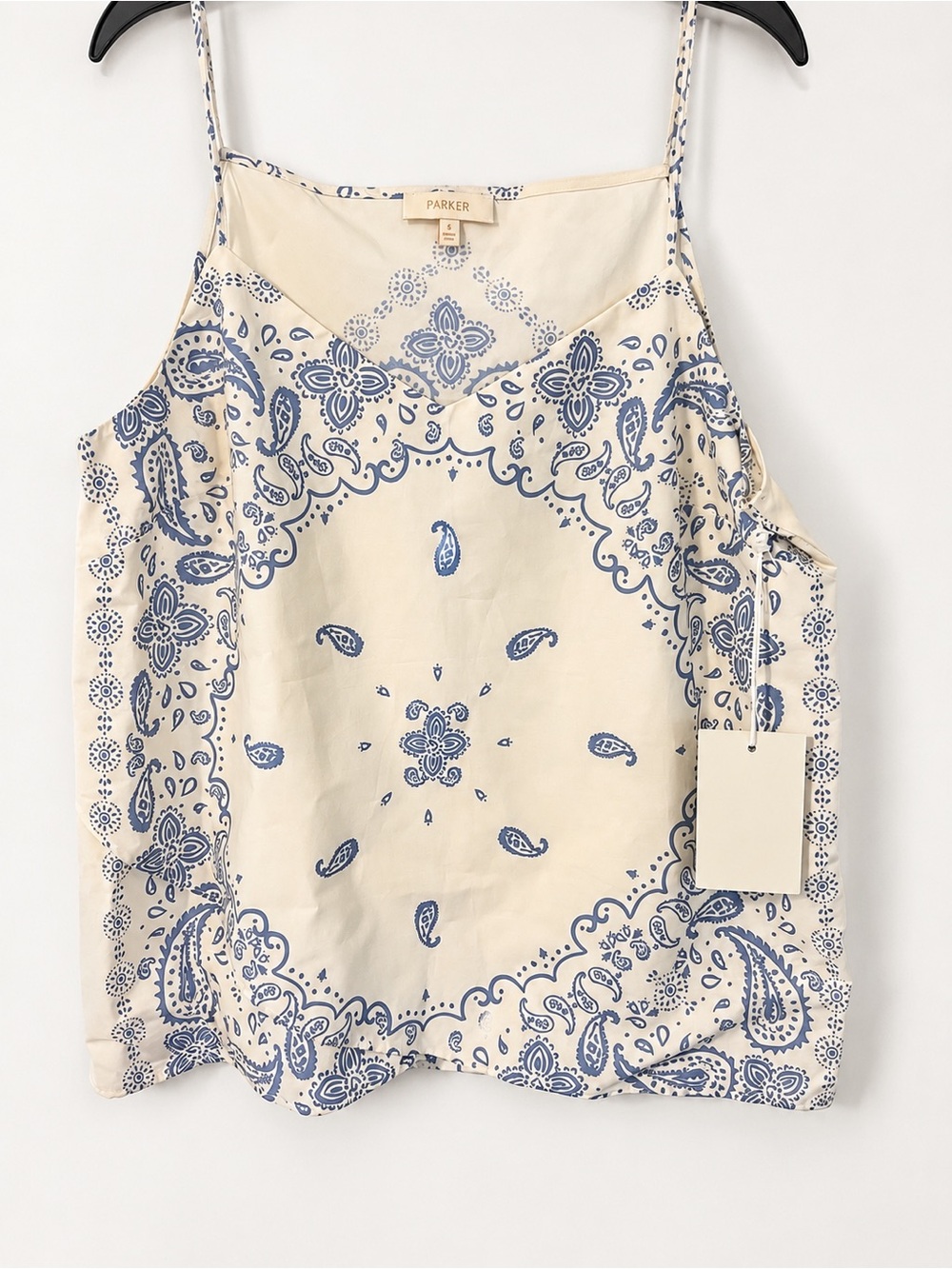 Parker Cream Camisole with Blue Bandana Print
